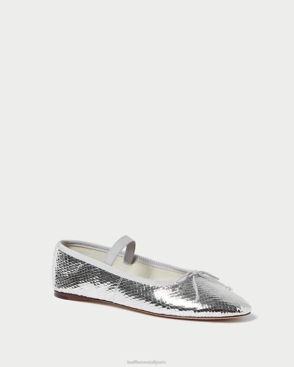 femmes Loeffler Randall argent ballerines Léonie chaussures 8HL8309