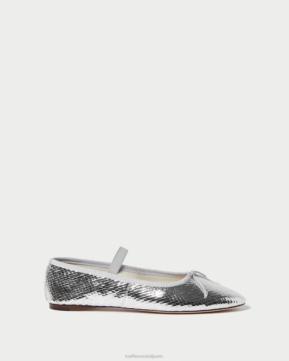 femmes Loeffler Randall argent ballerines Léonie chaussures 8HL8309