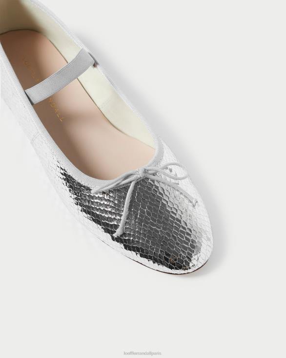 femmes Loeffler Randall argent ballerines Léonie chaussures 8HL8309