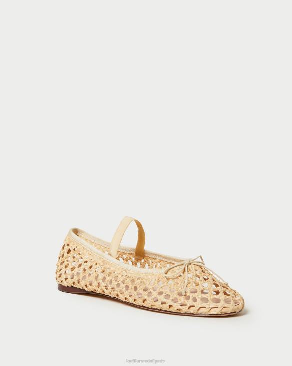 femmes Loeffler Randall crochet naturel ballerines Léonie chaussures 8HL8308