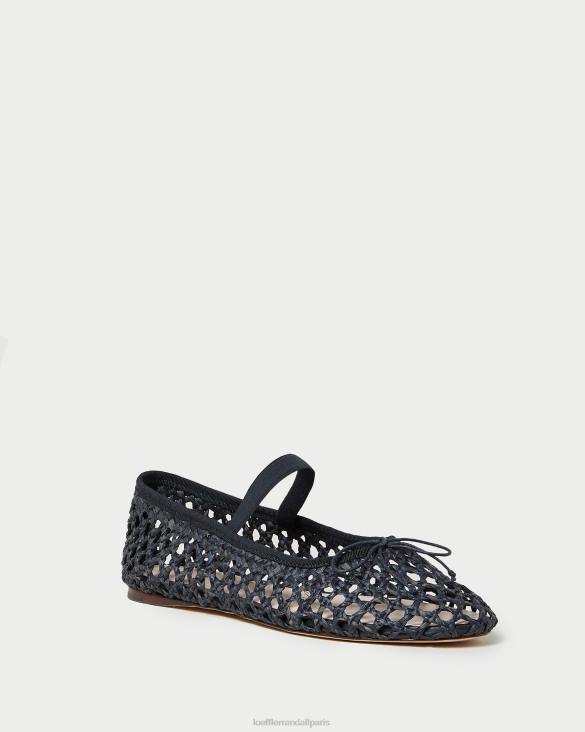 femmes Loeffler Randall crochet noir ballerines Léonie chaussures 8HL8301