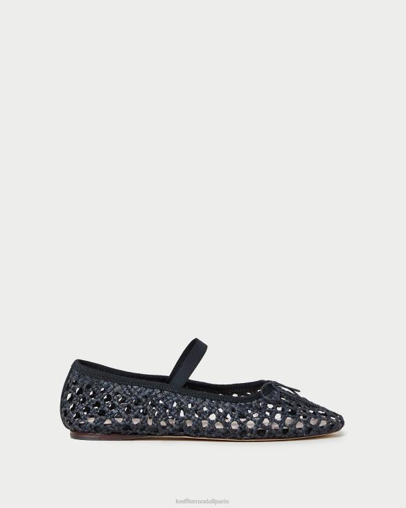 femmes Loeffler Randall crochet noir ballerines Léonie chaussures 8HL8301