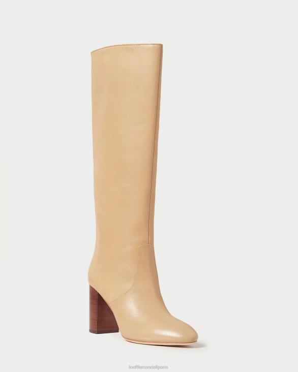 femmes Loeffler Randall kaki botte haute dorée chaussures 8HL8288