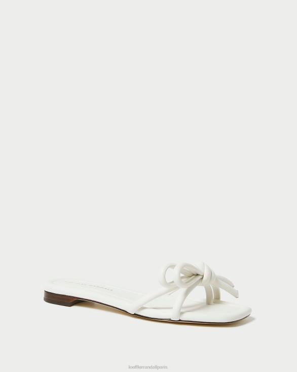 femmes Loeffler Randall blanc sandale à nœud hadley chaussures 8HL8123