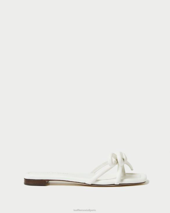 femmes Loeffler Randall blanc sandale à nœud hadley chaussures 8HL8123