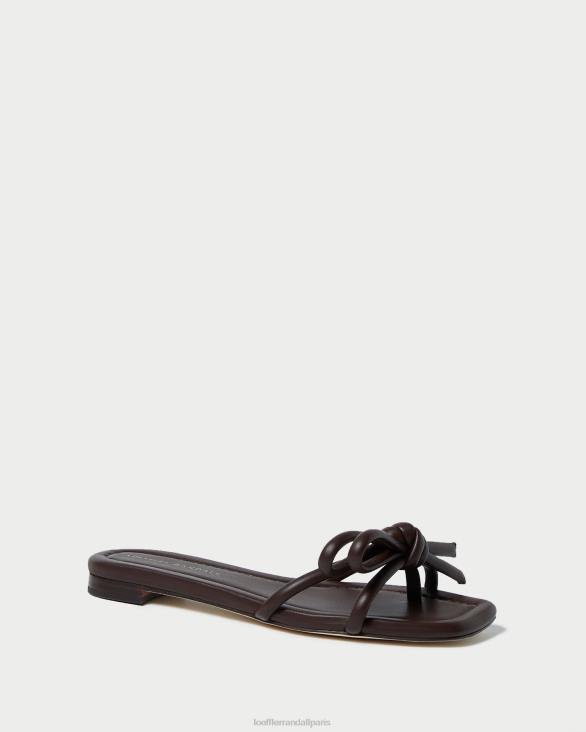 femmes Loeffler Randall chocolat sandale à nœud hadley chaussures 8HL8130