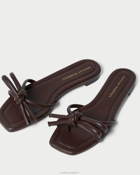 femmes Loeffler Randall chocolat sandale à nœud hadley chaussures 8HL8130