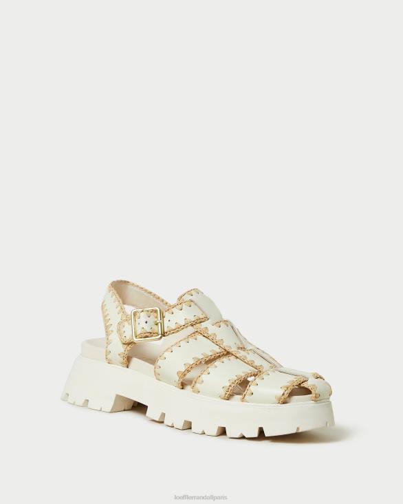 femmes Loeffler Randall crème/naturel sandale à cage talia chaussures 8HL8112