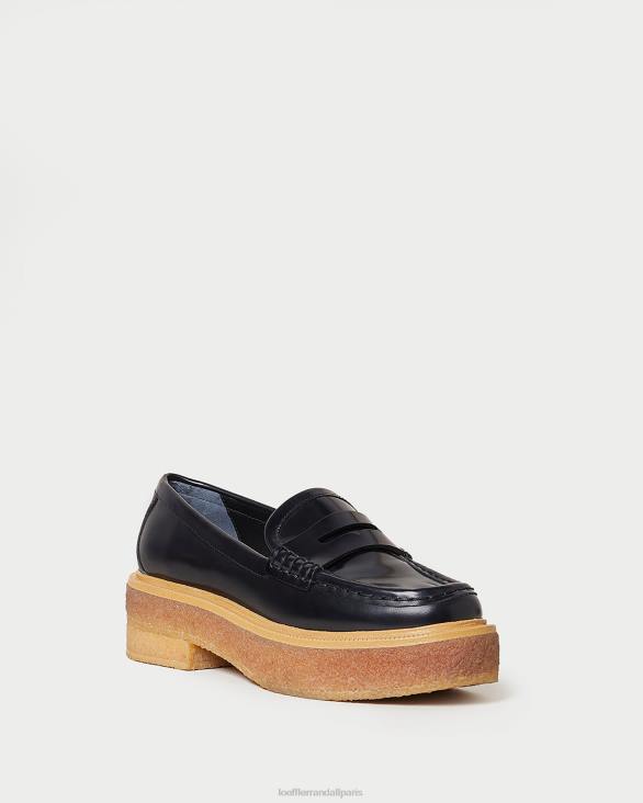 femmes Loeffler Randall noir mocassins à plateforme rikki chaussures 8HL8311