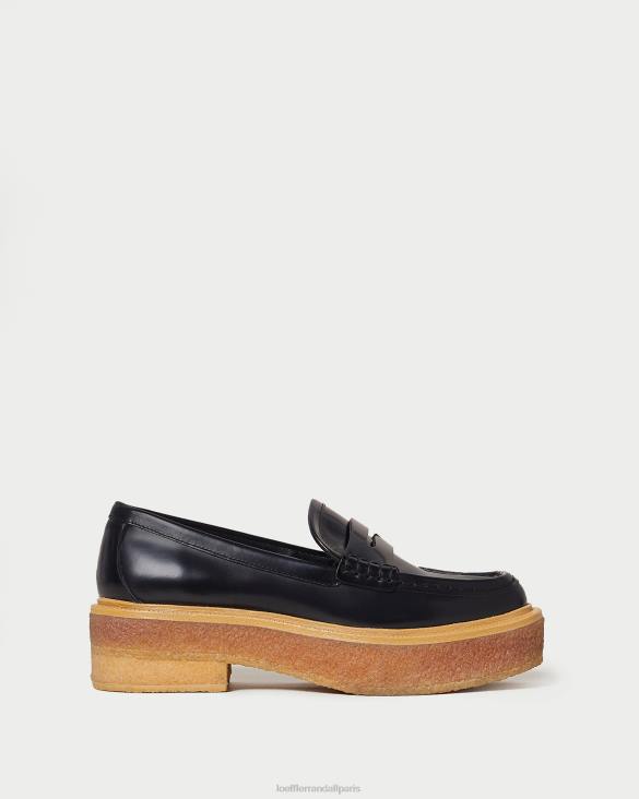 femmes Loeffler Randall noir mocassins à plateforme rikki chaussures 8HL8311