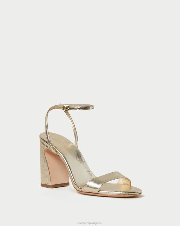 femmes Loeffler Randall Champagne sandale à talon courbé malia chaussures 8HL850