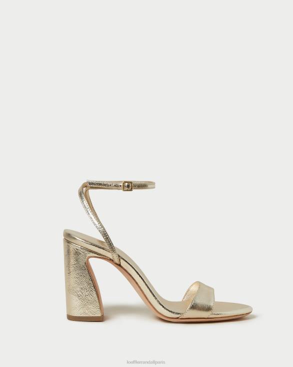 femmes Loeffler Randall Champagne sandale à talon courbé malia chaussures 8HL850