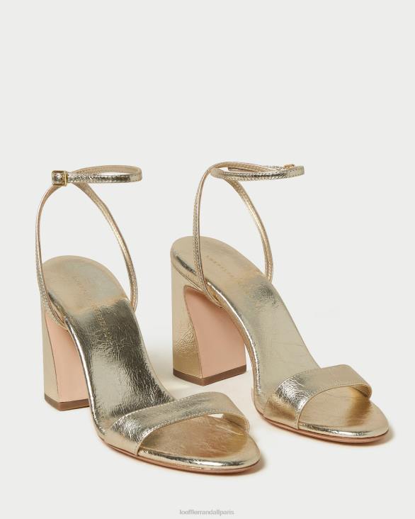 femmes Loeffler Randall Champagne sandale à talon courbé malia chaussures 8HL850