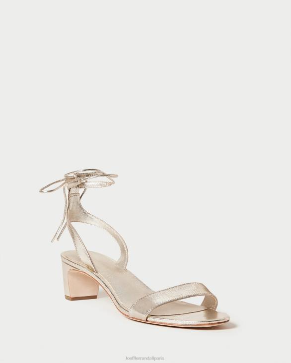 femmes Loeffler Randall Champagne sandale à talon mi-haut jackie chaussures 8HL812