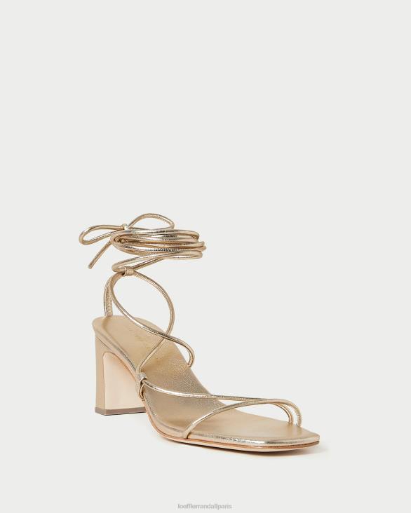 femmes Loeffler Randall Champagne talon enroulé à la cheville cosette chaussures 8HL837