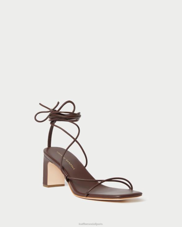 femmes Loeffler Randall chocolat talon enroulé à la cheville cosette chaussures 8HL886