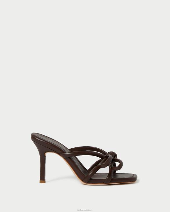 femmes Loeffler Randall chocolat talon à nœud margi chaussures 8HL899