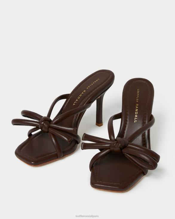 femmes Loeffler Randall chocolat talon à nœud margi chaussures 8HL899