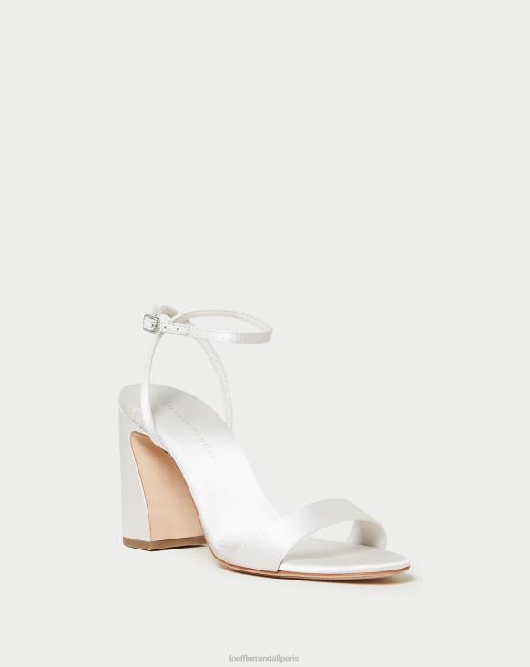 femmes Loeffler Randall crème sandale à talon courbé malia chaussures 8HL845