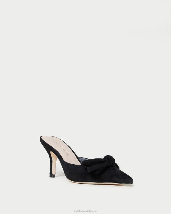 femmes Loeffler Randall noir mule chaton à nœud amyra chaussures 8HL857