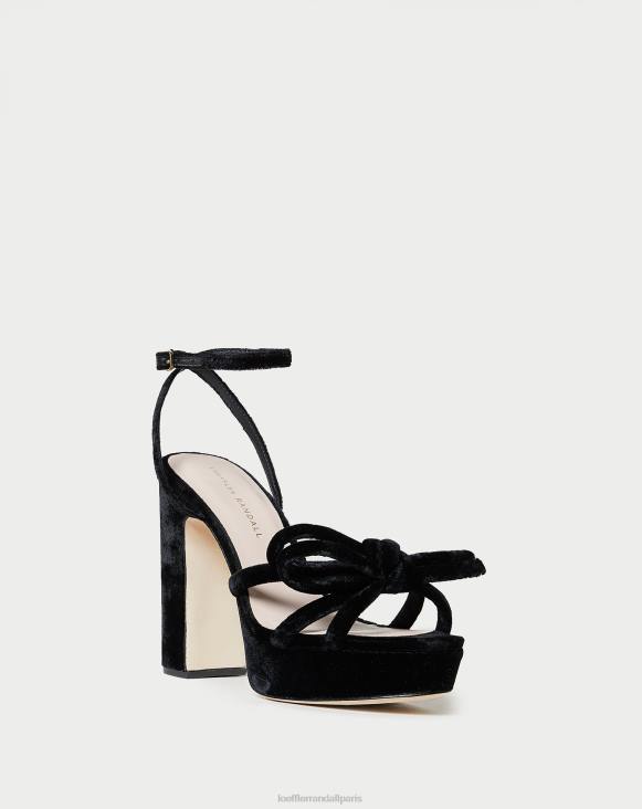 femmes Loeffler Randall noir talon à plateforme Melany chaussures 8HL855