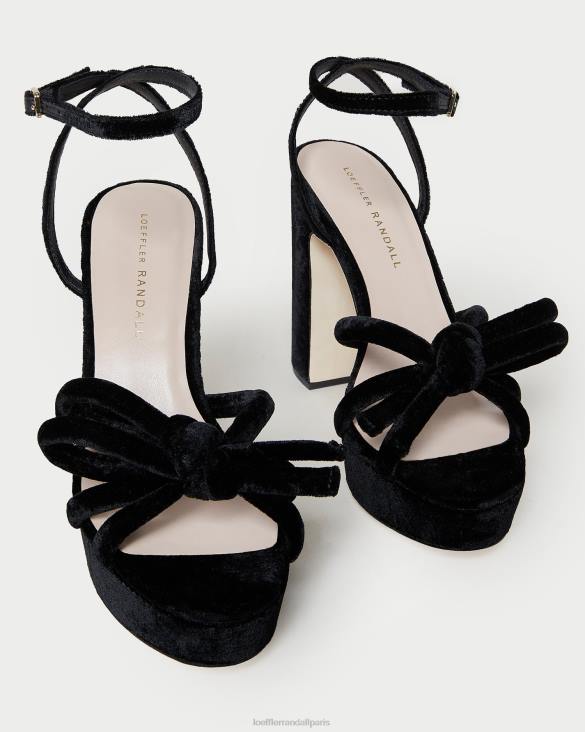 femmes Loeffler Randall noir talon à plateforme Melany chaussures 8HL855