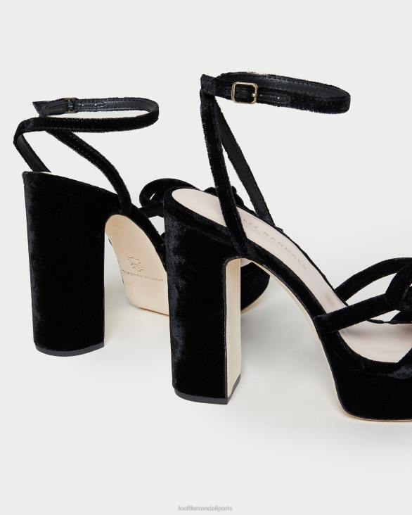 femmes Loeffler Randall noir talon à plateforme Melany chaussures 8HL855