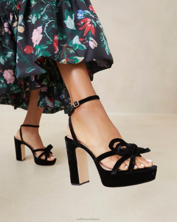 femmes Loeffler Randall noir talon à plateforme Melany chaussures 8HL855