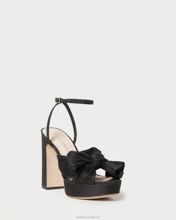 femmes Loeffler Randall noir talon à plateforme natalia chaussures 8HL823