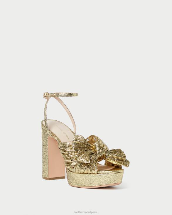 femmes Loeffler Randall oro talon à plateforme natalia chaussures 8HL889