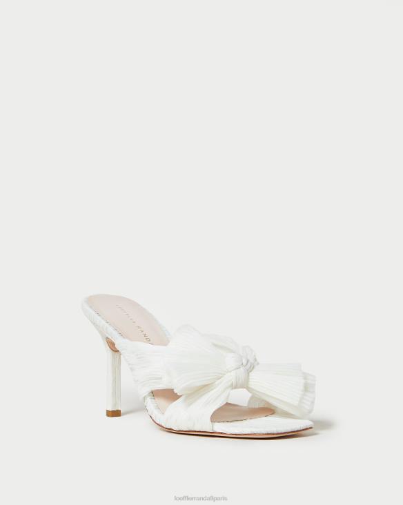 femmes Loeffler Randall perle mule à nœud plissé Claudia chaussures 8HL873