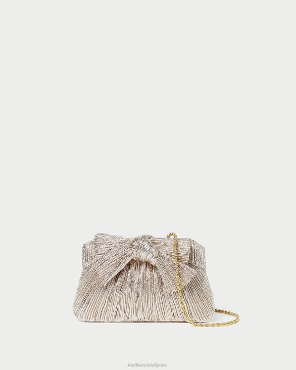 femmes Loeffler Randall Champagne pochette rochelle à petit nœud Sacs 8HL8395