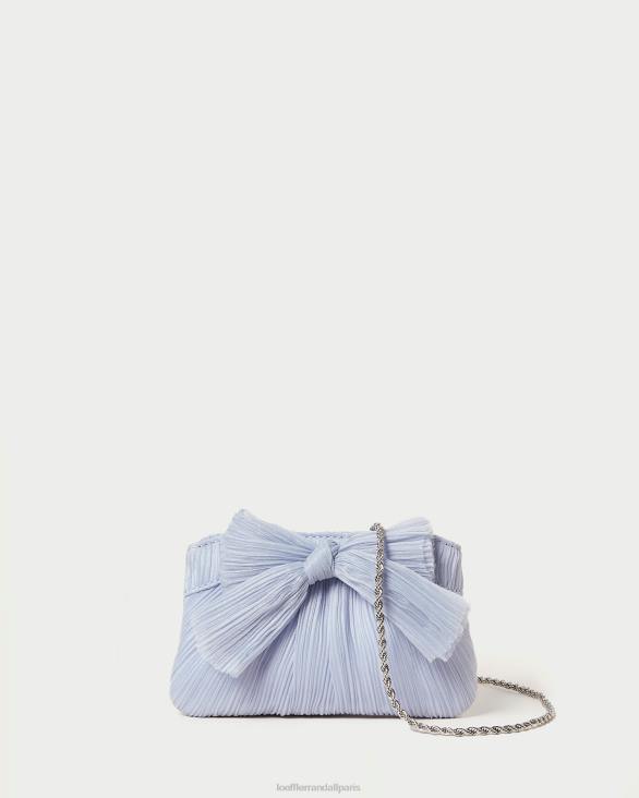 femmes Loeffler Randall bleu pochette rochelle à petit nœud Sacs 8HL8339