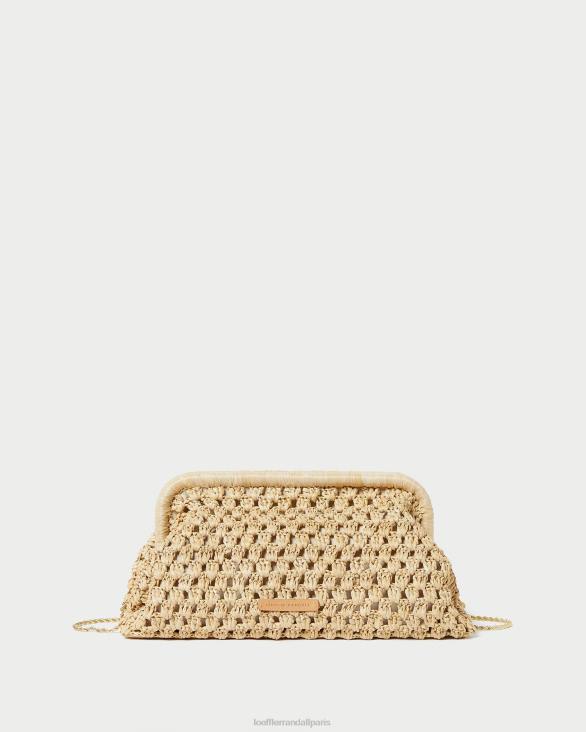 femmes Loeffler Randall naturel embrayage à cadre trudie Sacs 8HL8390