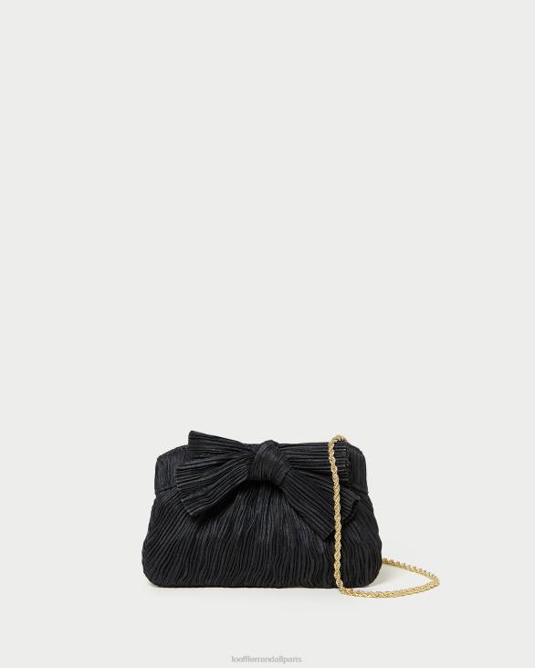 femmes Loeffler Randall noir pochette rochelle à petit nœud Sacs 8HL8349