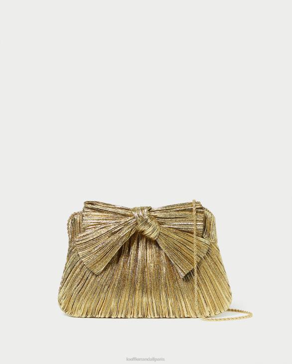 femmes Loeffler Randall oro pochette à nœud Rayne Sacs 8HL8384