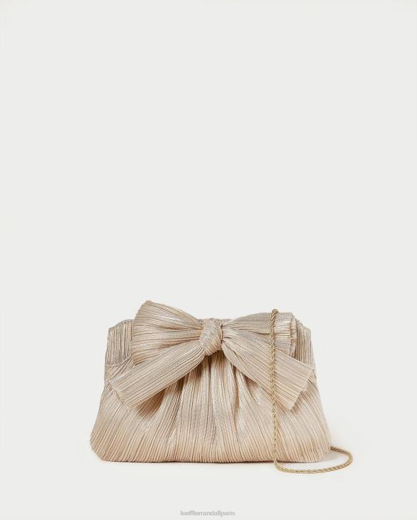 femmes Loeffler Randall platine pochette à nœud Rayne Sacs 8HL8334