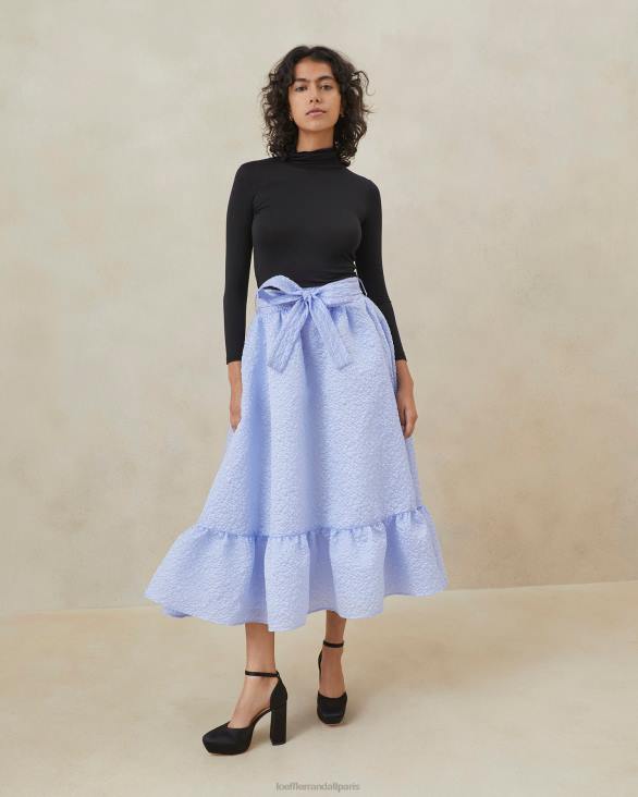 femmes Loeffler Randall bleu jupe circulaire à volants Carrie vêtements 8HL8249