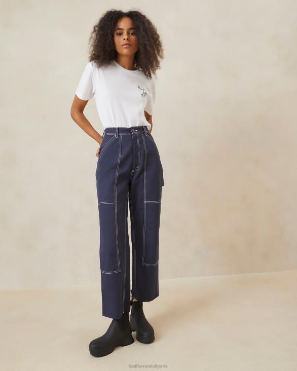 femmes Loeffler Randall marine pantalon de charpentier roy vêtements 8HL8221