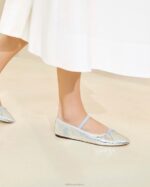 femmes Loeffler Randall argent ballerines Léonie chaussures 8HL8309 - Image 5