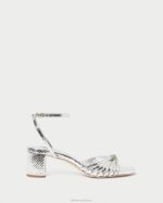 femmes Loeffler Randall argent nœud olivia mi-talon chaussures 8HL874 - Image 2