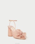 femmes Loeffler Randall beauté talon à nœud plissé camélia chaussures 8HL811