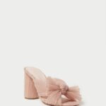 femmes Loeffler Randall beauté talon à nœud plissé chaussures 8HL820