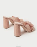 femmes Loeffler Randall beauté talon à nœud plissé chaussures 8HL820 - Image 4