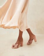 femmes Loeffler Randall beauté talon à nœud plissé chaussures 8HL820 - Image 5