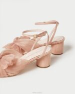 femmes Loeffler Randall beauté talon à nœud plissé dahlia chaussures 8HL830 - Image 4
