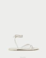 femmes Loeffler Randall blanc du désert sandale portefeuille lilla blanche chaussures 8HL8118 - Image 2
