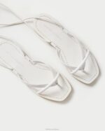 femmes Loeffler Randall blanc du désert sandale portefeuille lilla blanche chaussures 8HL8118 - Image 3