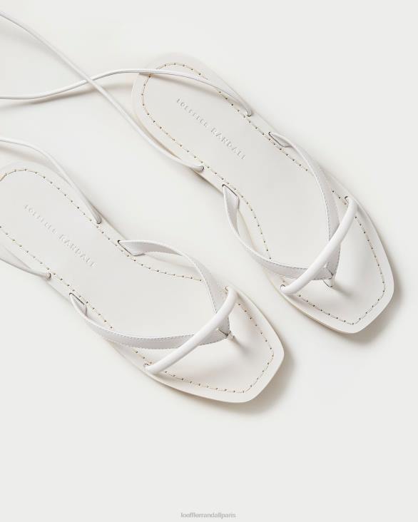 femmes Loeffler Randall blanc du désert sandale portefeuille lilla blanche chaussures 8HL8118 - Image 3
