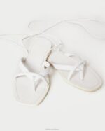 femmes Loeffler Randall blanc du désert sandale portefeuille lilla blanche chaussures 8HL8118 - Image 4